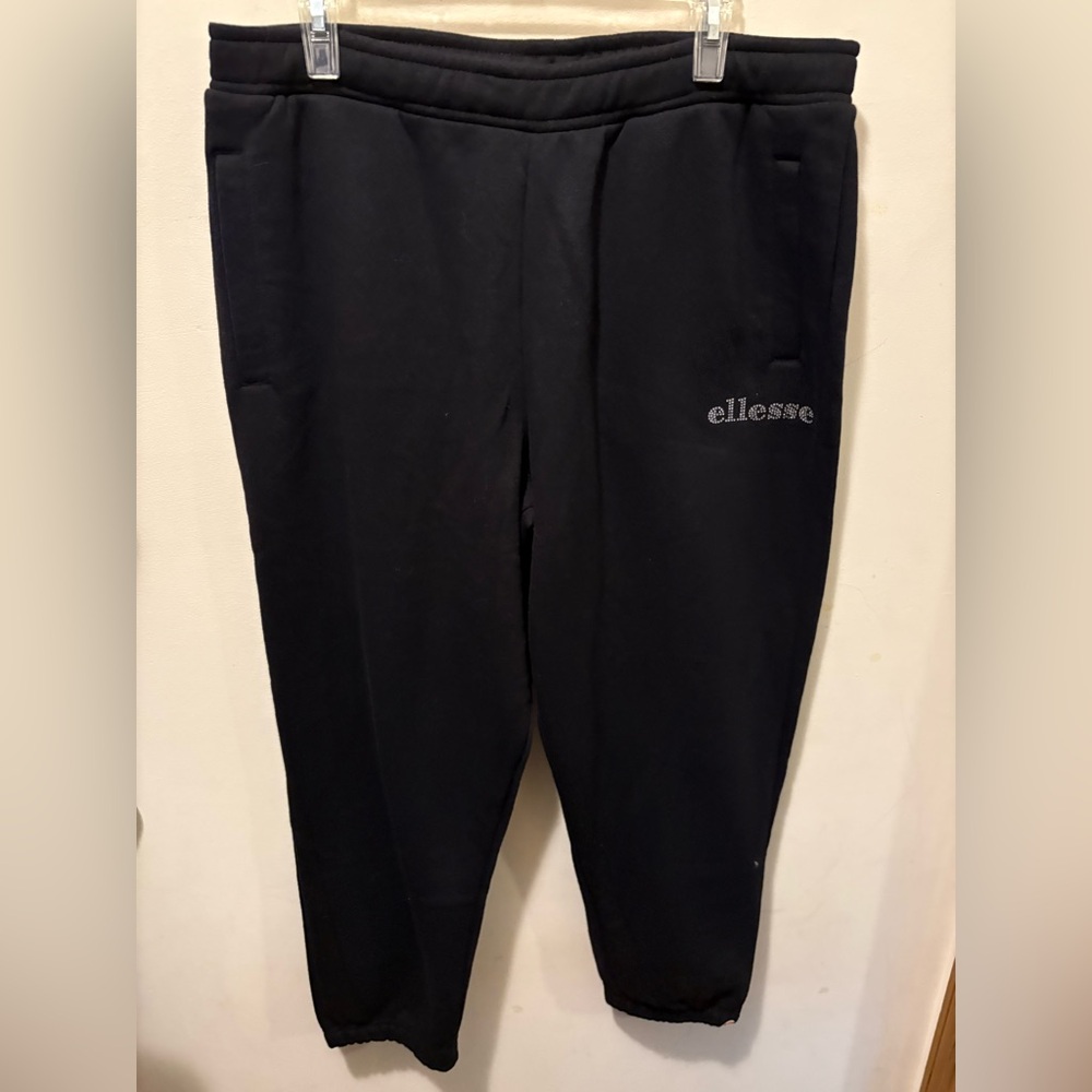 Elllesse NWT Black Crystal Women's Jogger Pants ss 12 (L/XL) - Picture 3 of 9
